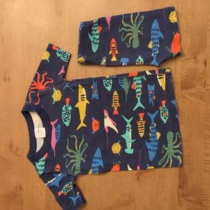 Hanna Andersson Short Sleeve Pajamas Set, Size 110cm